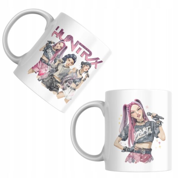 Kubek fanart muzyczny k-pop Huntrix z autorską grafiką - wzór ASD-6436