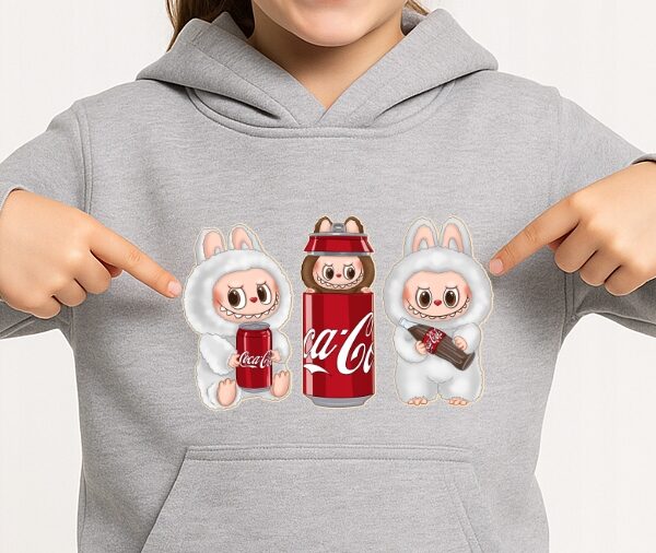 Bluza z kapturem fanart kreskówkowy z autorską grafiką - wzór ASD-19415