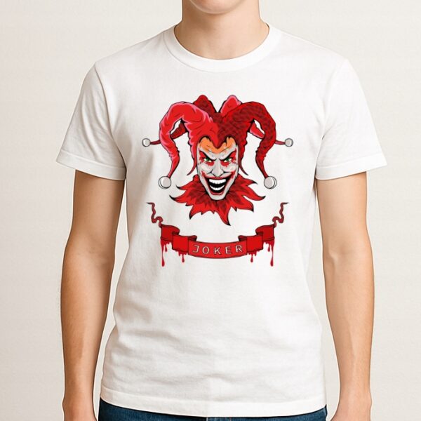 joker karciany gra karty t-shirt męski premium