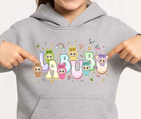 Bluza z kapturem fanart kreskówkowy z autorską grafiką - wzór ASD-19115