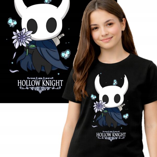 Koszulka fanart hollow gamingowy z autorską grafiką czarny premium - wzór ASD-21408