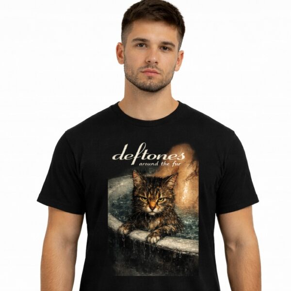 Koszulka fanart muzyczny deftones z autorską grafiką czarny premium - wzór ASD-24087