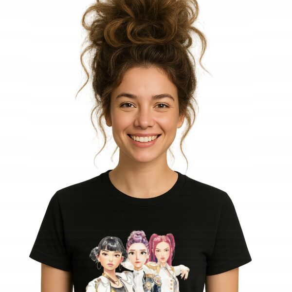 Koszulka fanart muzyczny k-pop z autorską grafiką huntrix premium - wzór ASD-23401