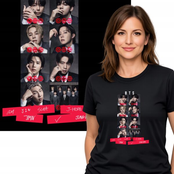 Koszulka taliowana fanart bts muzyczny k-pop z autorską grafiką premium XXL