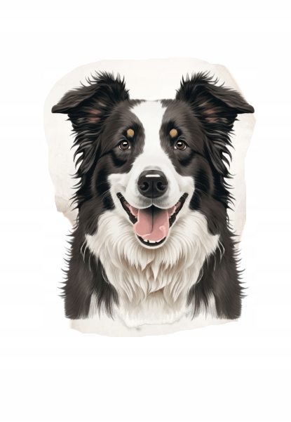 poduszka kształtka pies piesek border collie tyl plusz minky