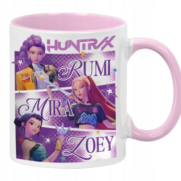 Kubek fanart Huntrix muzyczny k-pop z autorską grafiką - wzór ASD-6634