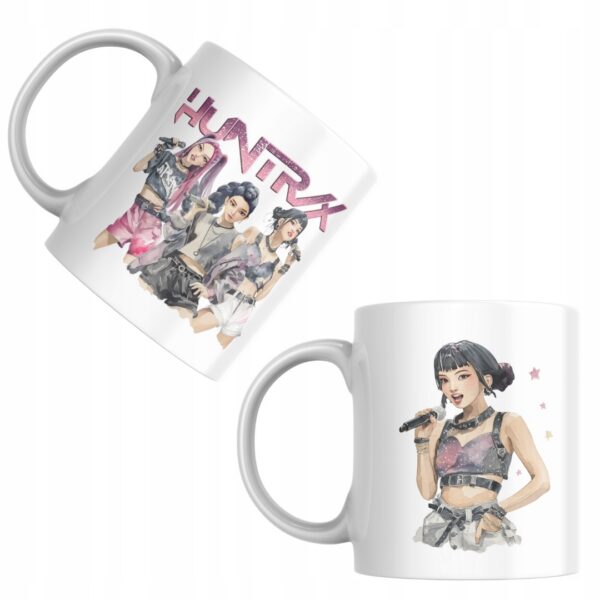 Kubek fanart muzyczny k-pop Huntrix z autorską grafiką - wzór ASD-6410