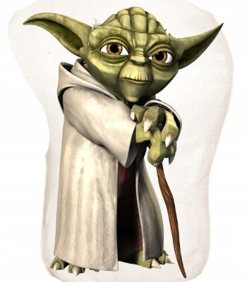 poduszka kształtka yoda star wars tył plusz minky