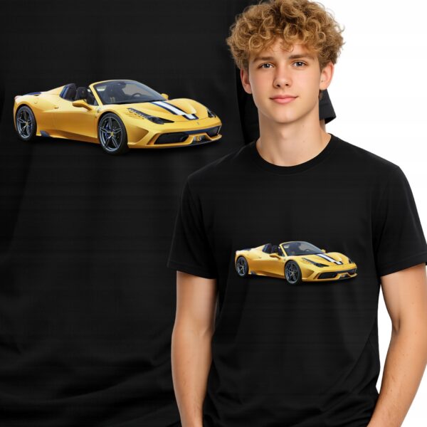 Koszulka fanart motoryzacyjny z autorską grafiką czarny premium - wzór ASD-20946