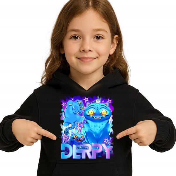 Bluza z kapturem fanart muzyczny k-pop derpy z autorską grafiką czarny - wzór ASD-16300