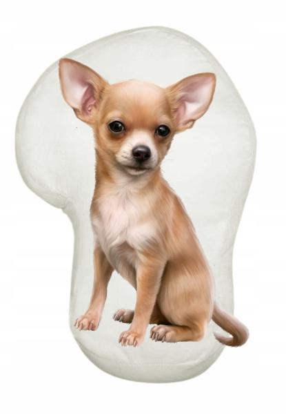 poduszka kształtka pies chihuahua tył plusz minky
