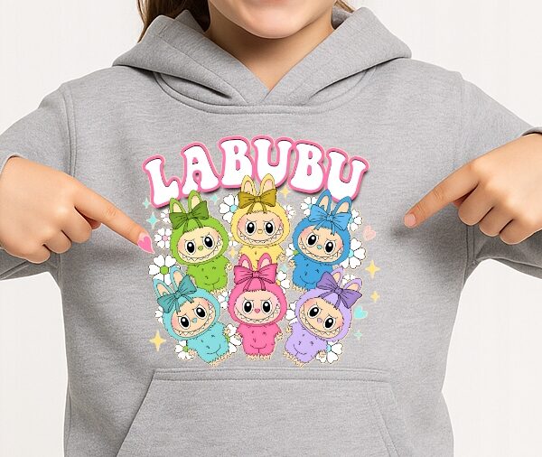 Bluza z kapturem fanart kreskówkowy z autorską grafiką - wzór ASD-19266