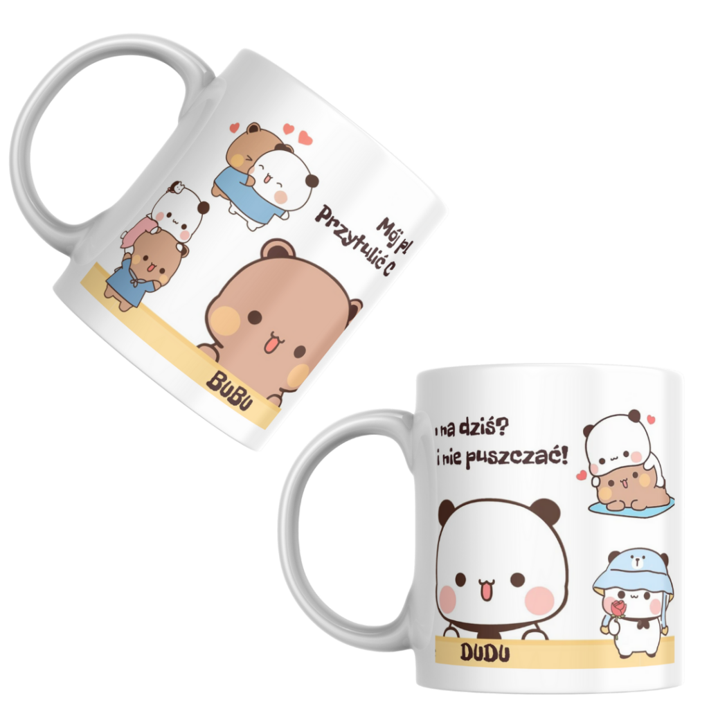 bubu dudu kubek na prezent slodkie misie 330 ml