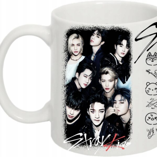 Kubek fanart stray muzyczny k-pop z autorską grafiką - wzór ASD-3603