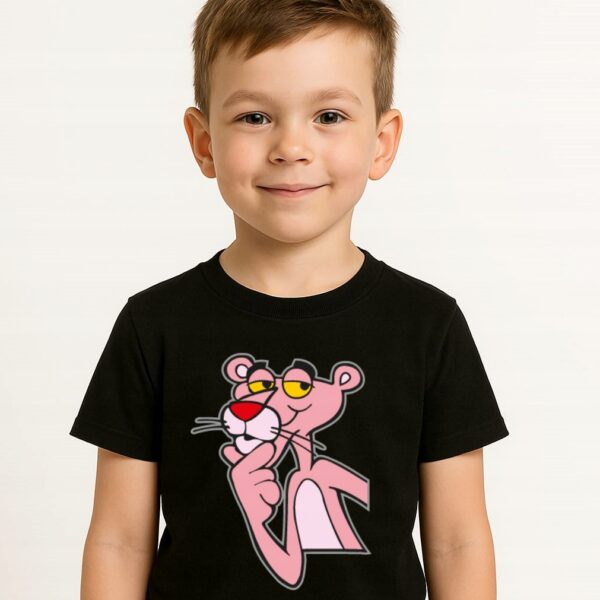 Koszulka fanart kreskówkowy pantera różowa z grafiką t-shirt czarny premium - wzór ASD-22634