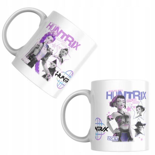 Kubek fanart muzyczny k-pop Huntrix z autorską grafiką - wzór ASD-8306