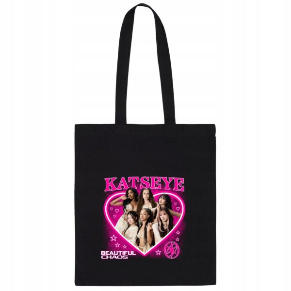 Torba fanart muzyczny k-pop kats eye z autorską grafiką czarny - wzór ASD-10354