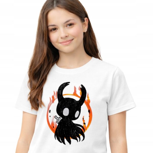 Koszulka fanart hollow gamingowy z autorską grafiką biały premium - wzór ASD-15257