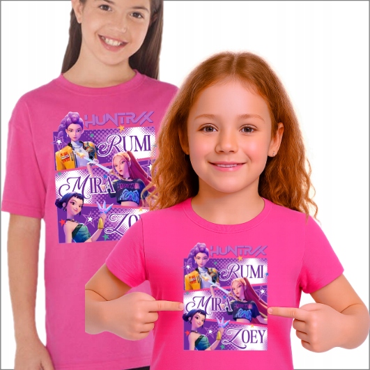 Koszulka fanart huntrix muzyczny k-pop z autorską grafiką premium - wzór ASD-19722