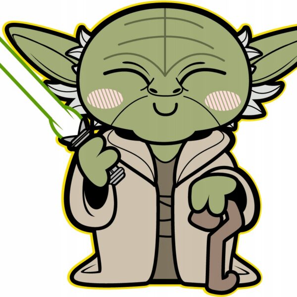 star wars yoda poduszka kształtka tył plusz minky