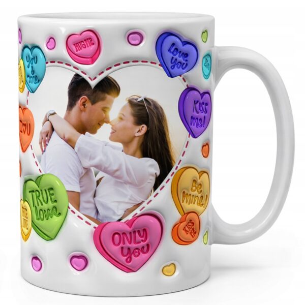 walentynki dla niej dla niego kubek personalizowany - 2 twoje zdjęcia