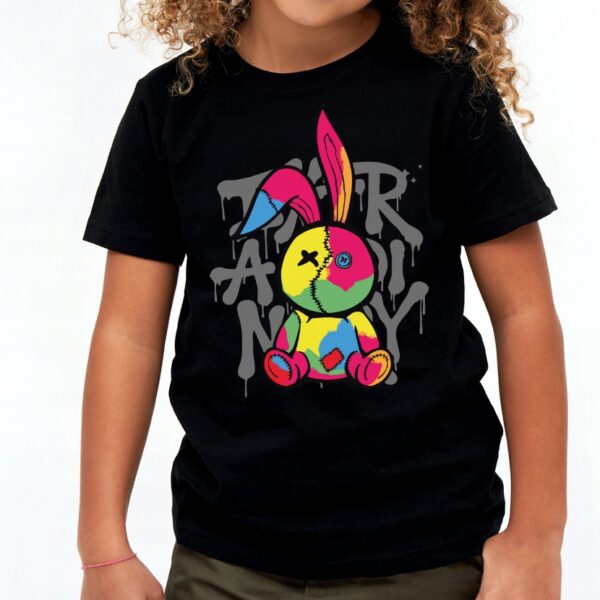 królik street wear t-shirt czarny premium