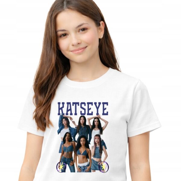 Koszulka fanart kats eye muzyczny k-pop z autorską grafiką biały premium - wzór ASD-15959