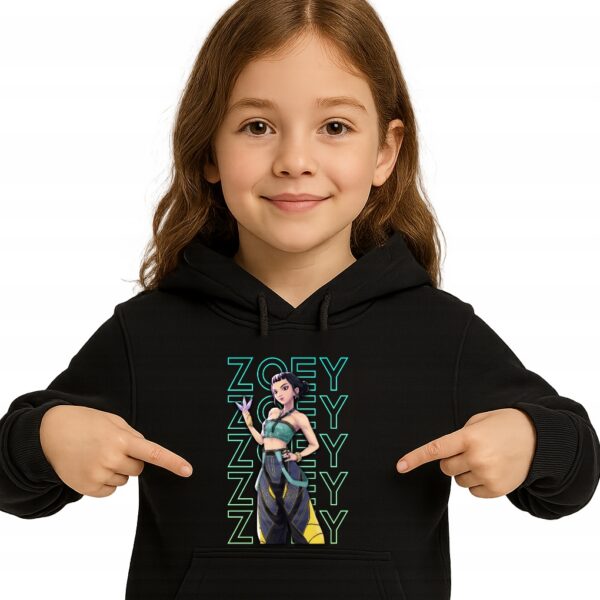 Bluza z kapturem fanart muzyczny z autorską grafiką czarny - wzór ASD-17048