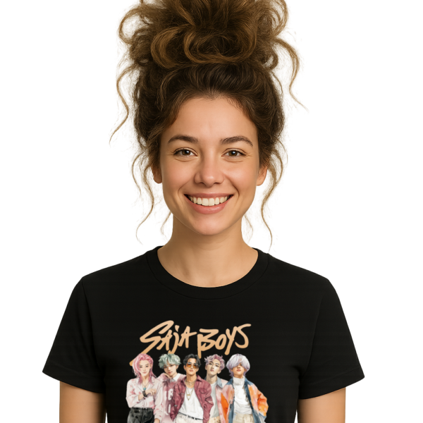 Koszulka fanart muzyczny k-pop z autorską grafiką saja boys premium - wzór ASD-23370