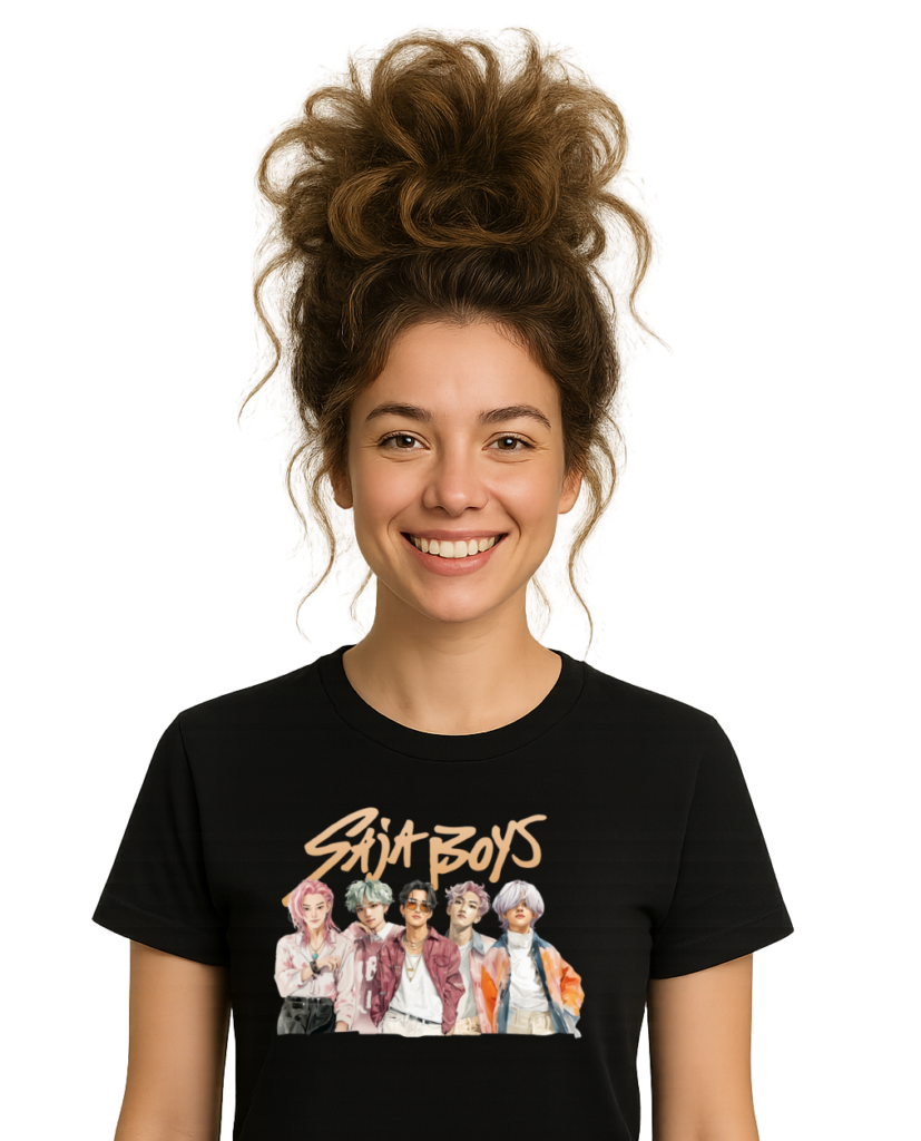 Koszulka fanart muzyczny k-pop z autorską grafiką saja boys premium - wzór ASD-23370