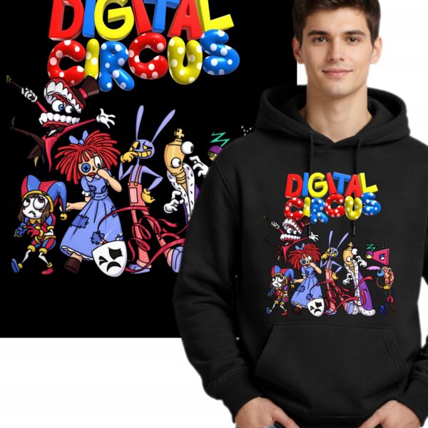 fanart filmowy serial circus cyfrowy bluza ciepła czarny