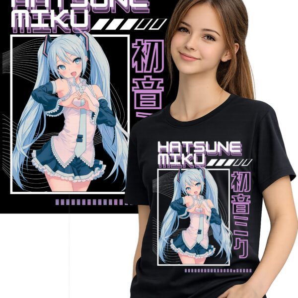 koszulka fanart filmowy muzyczny anime Hatsune Miku t-shirt premium