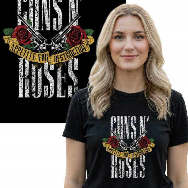 KOSZULKA GUNS AND ROSES ROCK T-SHIRT DLA FANA 01 - L