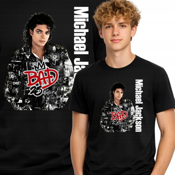 Koszulka fanart muzyczny król pop michael z autorską grafiką czarny premium - wzór ASD-22033
