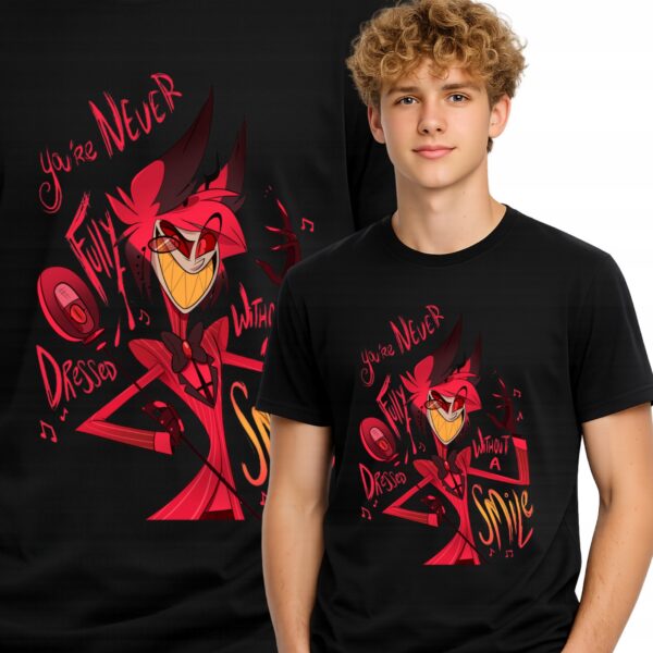 HAZBIN HOTEL ALASTOR FILM KOSZULKA T-SHIRT CZARNY PREMIUM
