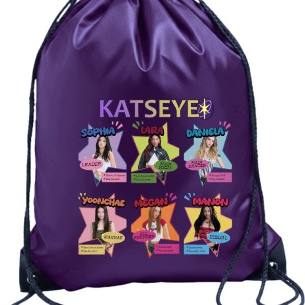 WOREK KATSEYE K-POP FIOLET MIEJSKI SZKOLNY NA BUTY F3