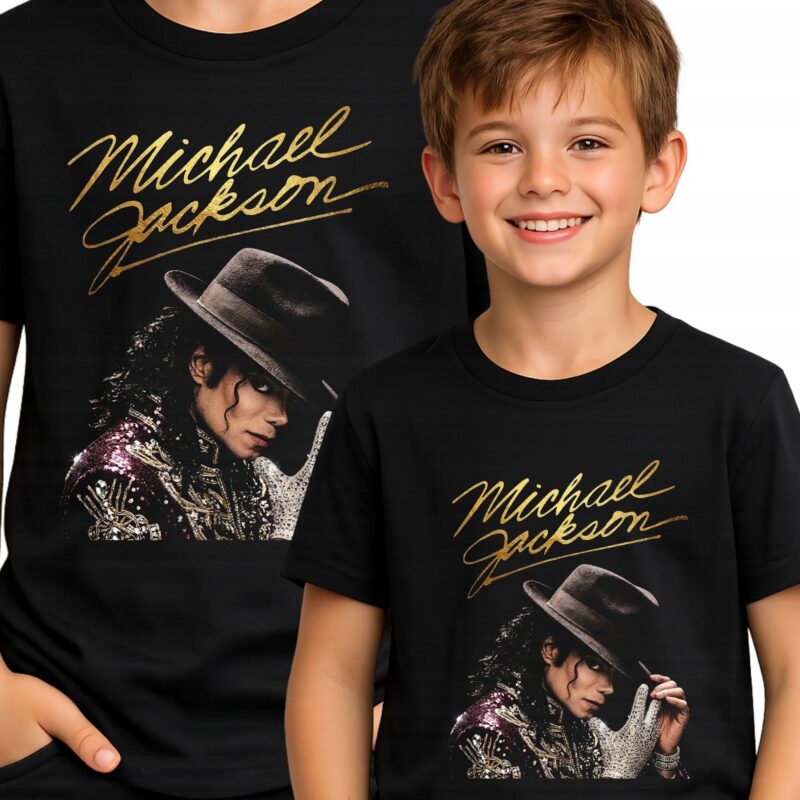 MICHAEL JACKSON BAD KRÓL POP LEGENDA KOSZULKA T-SHIRT czarny PREMIUM