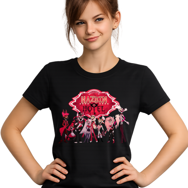 HAZBIN HOTEL FILM KOSZULKA T-SHIRT CZARNY PREMIUM XS
