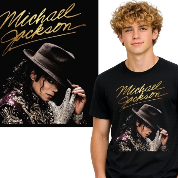 MICHAEL JACKSON KRÓL POP LEGENDA BAD KOSZULKA T-SHIRT CZARNY PREMIUM