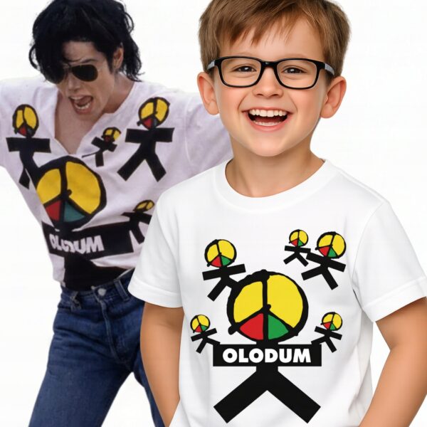 MICHAEL JACKSON KOSZULKA OLODUM Salvador REGGAE MANIFEST T-SHIRT biały