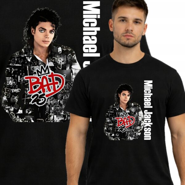 MICHAEL JACKSON KRÓL POP LEGENDA KOSZULKA T-SHIRT CZARNY PREMIUM