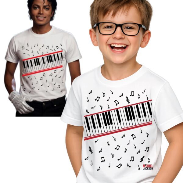 KOSZULKA MICHAEL JACKSON BEAT IT FORTEPIAN NUTY T-SHIRT biały