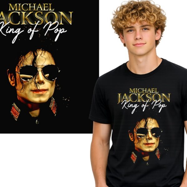 MICHAEL JACKSON KRÓL POP LEGENDA KOSZULKA T-SHIRT CZARNY PREMIUM