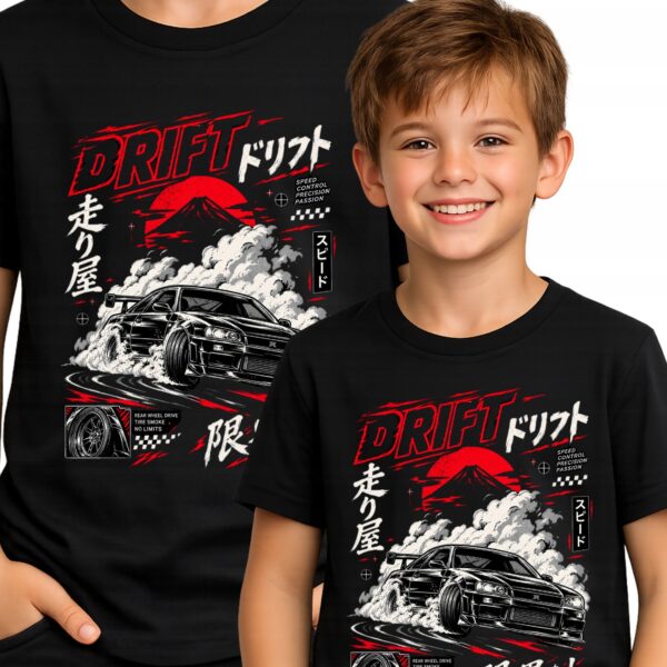 KOSZULKA SAMOCHODY WYŚCIGI DRIFT T-SHIRT