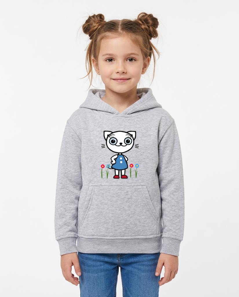 Bluza z kapturem szara KICIA KOCIA