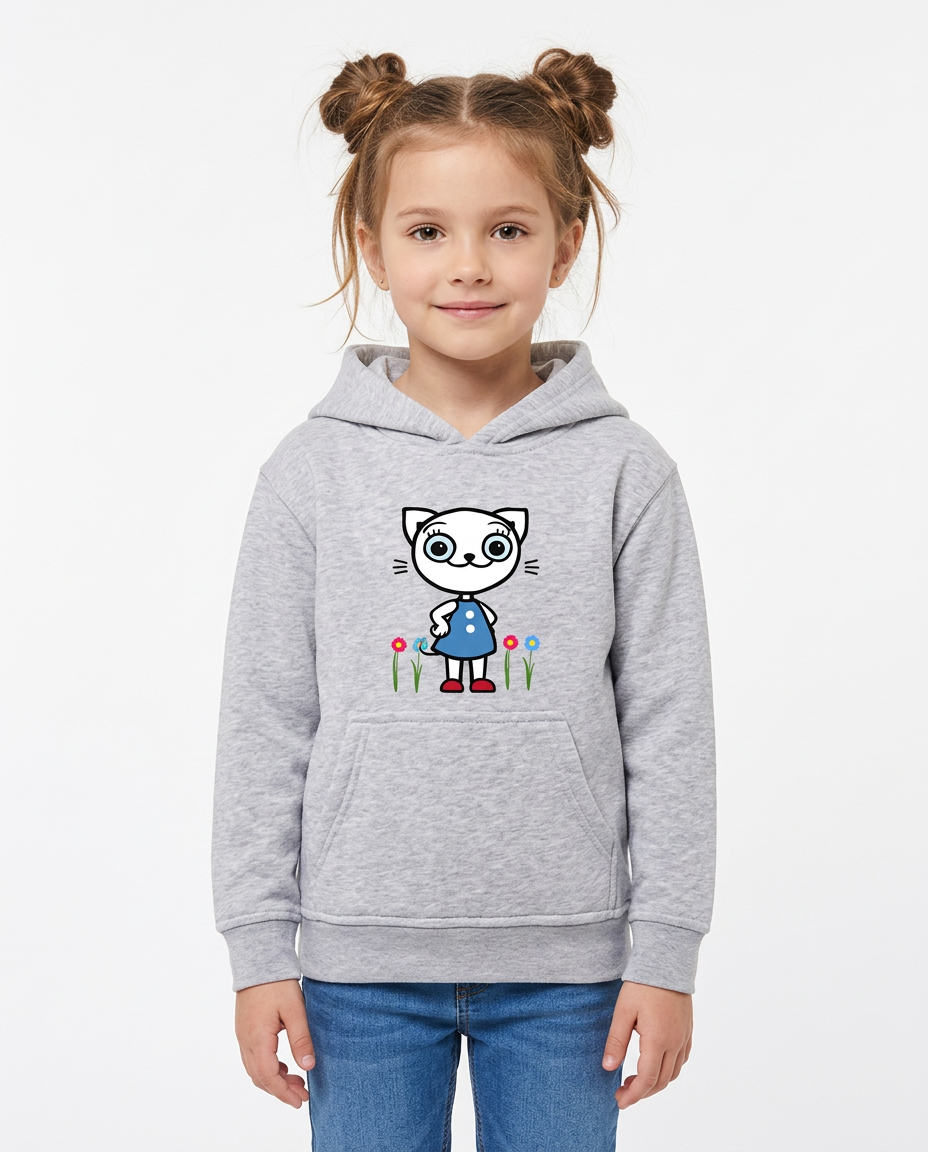 Bluza z kapturem szara KICIA KOCIA