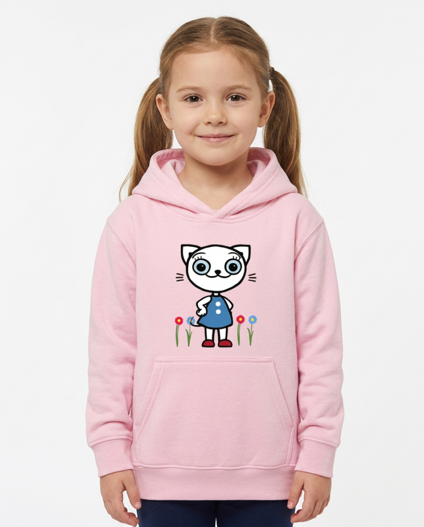 Bluza z kapturem różowa KICIA KOCIA