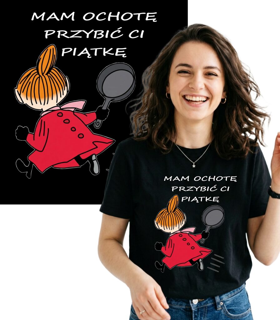 ŚMIESZNA KOSZULKA MAŁA MI PRZYBIĆ PIĄTKĘ T-SHIRT NADRUK